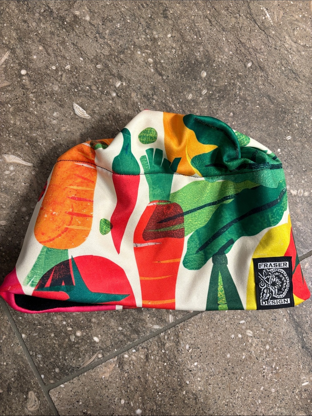 Fraser Design Colorful Vegetable Print fleece lined hat